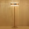 Golvlampor Modern Luxury Crystal Golden LED GOLV Lamp Hotel Cafe Bedroom vardagsrum Interiör Hem Atmosfär Lamp YQ240130