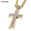 Hip Hop Schmuck Großes Kreuz Anhänger Iced Out Glänzender Kristall Mode Bling Bling Kreuz Männer Kette Halskette Halskette Jewelry1299h