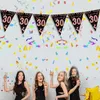 Party Decoration Rose Gold 18 30 40 50 60 Year Happy Birthday Banner Streamer Backdrops Adult Anniversaire 30th Flags