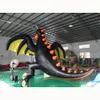 wholesale Dragon gonflable géant de décoration de centre commercial de vacances d'Halloween noir effrayé avec des ailes à vendre