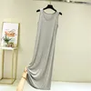 Women's Sleepwear Sexy Women Nightshirt Round Neck Summer Nightgowns Soft Night Dress Sleeveless Sleeping Female Home Clothes