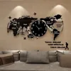 Orologio da parete unico in acrilico 3D fai da te grande appeso con adesivi decorazioni per la casa 240123