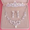 Collane Set di gioielli da sposa Set di orecchini collana di tiara perle set accessori per capelli per donne corone set tiara diadema