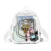 Schulbeutel Transparent Rucksack wasserdichte Buchstaben Liebe PVC Frauen Mode Schoolbags für modische Dekoration