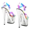 Sandales LAIJIANJINXIA 17cm / 7 pouces PVC Haute Mode Sexy Exotique Talon Haut Plate-Forme Parti Femmes Pole Dance Chaussures 054