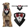 Vêtements pour chiens Collier réglable pour animaux de compagnie Bandana à paillettes pour chiens Écharpe triangulaire confortable Tenues d'anniversaire de Noël