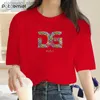 Dames T-shirt Zomer Eenvoudig Straatkleding Dames T-shirt Hot Selling Mode Letterprint Top Nieuwe zomer Ronde hals T-shirt met korte mouwen 5xl 240130