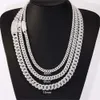 Cadena de Hip Hop de 6mm, 9mm, 13mm, 17mm, collar con diamantes de plata 925 D/vvs, collar de moissanita para hombres, cadena de eslabones cubanos ostentosos