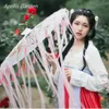 Paraplyer Silkduk Spetsar Paraply Women Costume Pography Props Tasseled Yarned Chinese Classical Oil-papper Parasol