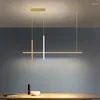 Lampes suspendues LED minimaliste moderne lumières dimmable pour cuisine bureau table salle à manger lustre décor à la maison lustres luminaires
