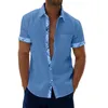 Men's T Shirts Summer Shirt Short Sleeved Casual Cuff Collar Flip Top X 1 Mens Large B Floral Sleeve