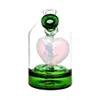 Vintage AMOR Corazón TERNURA Tubo de vidrio Bong cachimba Dab Rig Original Fábrica hecha puede poner el INSIGNIA del cliente por DHL UPS CNE