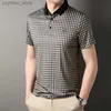 T-shirty męskie MLSHP Summer drukowane wysoka elastyczność męskie koszule polo luksusowe krótkie rękawe Busines