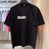 قمصان Balencaigalies T Mens Thirts Designer Bal T Shirt تصحيح أعلى نسخة من Paris B Home Turtle Crack Hole Pure Slee QPPP 05 2H8W