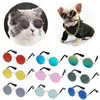 Abbigliamento per cani Occhiali Occhiali da sole Prodotto rotondo Cat Eye Piccolo adorabile riflesso Indossare oggetti di scena Accessori per animali domestici Po