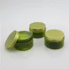30 x 100g Empty Green Cream Cosmetic Jar with Gold Aluminum Cap Seal Padkm