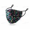 Designer Masks Fashion Bling Mask Washable Reusable Pm2.5 Face Care Shield Sequins Shiny Er Not Include Filter Drop Delivery Home Ga Dhghm