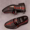 Stilista di moda da uomo di lusso Scarpe casual Cuciture color tartan Sneakers da tennis originali Mocassini antiscivolo con piattaforma 38-44