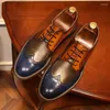 Dress Shoes Patent Leather Men's Brock Vintage Matching All With Lead Layer Cowhide