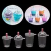 Mücevher Bileşenleri 10 PCS Mini Frappuccino Kahve Kupası Dollhouse Minyatür Simülasyon Plastik Kek Krem Kupaları Anahtarlık Yapımı2834