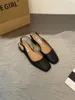 Sandals Bailamos Brand Women Fashion Shallow Slip On Ladies Mary Jane Shoes Low Heel Elegant Dress Slingback