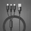 2024 أحدث جودة عالية المصنع بالجملة 3 في 1 سلك شحن سريع للهاتف Huawei Micro USB Type C Charger Cable 1.2M Multi USB Port Multi USB شحن سلك