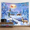 Tapestries Christmas Tapestry Festive Decor Home Living Room Bedroom Background Garden Posters For Outside Large Wall Hanging Beach Towel