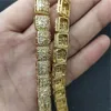 Zuanfa Custom Hip Hop Cuban Curb Link Mens 18K Gold Plated Chain Halsband Miami