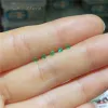 Gemstones 5 natural emerald loose stones, round gem shape, gem size 2mm