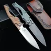 Huaao Tactical Folding Knife 3.58 '' D2 Blade 420 Stål och T6 Aluminiumhandtag, multifunktionell utomhusjakt EDC Tools Camping Vandring Pocket Knife BM 535 533 430 15031