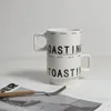 Tazze Tazza in ceramica irregolare stile Ins Tazza da caffè pizzicata a mano Bicchieri in vetro divertenti Piatto da dessert Kawaii