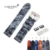 CARLYWET 24mm di alta qualità colore mimetico impermeabile sostituzione cinturino in gomma siliconica passanti per cinturino2701