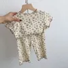 Kläder sätter barns sömnkläder Set Korean version barn baby sommar utomhus slitage dräkt 2024 mode casual småbarn spädbarn flickor