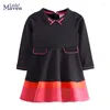 Abiti da ragazza Little Maven Abito a maniche lunghe Coniglio Neonate Abiti casual in cotone Eleganti e graziosi per bambini da 2 a 7 anni