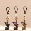 Keychains Deer Mobiltelefon Remväska Pendant Hang Rope Car Key Chain Accessories Lanyard Elk Keychain