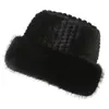 여성을위한 패션 버킷 모자를 따뜻하게하는 세련된 뜨개질 비니 거실
