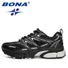 Bona projektanci akcji skórzane buty do biegania Mężczyźni Mężczyzniki duże rozmiary Sport Man Walking Bagging 240130