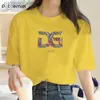 Dames T-shirt Zomer Eenvoudig Straatkleding Dames T-shirt Hot Selling Mode Letterprint Top Nieuwe zomer Ronde hals T-shirt met korte mouwen 5xl 240130