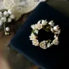 Brooches FXLRY Original Handmade Natural Pearl Elegant Lily Of The Valley Flowers Brooch Sweater Pin For Women Jewelry