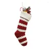 Decorações de Natal, meias de tricô, enfeites de árvore para o ano