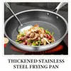 Pannor Återanvändbar stekning Wok Pan Kitchen Vegetabiliska Multifunktion Handlade Fry Home Supply