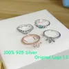 Bandringar 2022 Vintern Ny 925 Silver Högkvalitativ original 1 1 Blue Rectangle Three Stone Glitter Rings Women Jewelry Gift Fashio239e