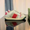 2024 Yeni Screener Sneakers Tasarımcı Erkekler G Ayakkabılar Kristal Kadın Trainer Spor Sneaker Markalı Moda Vintage Retro Kirli Deri Yüksek Kaliteli Ayakkabılar