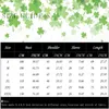 Women's T Shirts Shirt Clover 3D Print Tshirt Women Fashion V-Neck T-Shirts Kort ärm Tops Tees St Patricks Day Camisetas