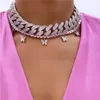 Punk CZ Miami Cuban Choker Gold Silver Color 30 mm mrożony Bling Naszyjnik Kobiety Hip Hop Biżuteria 2021 NOWOŚĆ x0509206J