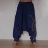 Pantaloni da uomo Uomo Creativo Retro Misterioso Totem Autunno e Inverno Personalità della moda Harem Pantaloni casual stampati a gamba larga