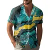Men's Casual Shirts Man'S Hawaiian Shirt Fun Colorful Short Sleeve Button Up Tropical Holiday Beach Printed Camisa Hawaiana