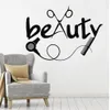 Wall Stickers Barber Tools Decal Hair Shop Hairdresser Beauty Salon Interior Decor Window Personalised Art Wallpaper N1797213t