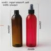 24 x 250ml 250cc Clear Amber Red Blue Plastic Perfume Mist Spray Bottle Refillable PET Cosmetic Atomizer With Sprayerfree shipping by Ddaxu