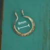 Yüzükler Sier/Altın Dolu Sahte Piercing Burun Halkası El yapımı dövülmüş mücevher punk cazibesi Dairesel Tiny Septum Hoop Takı Sahte Yüzük